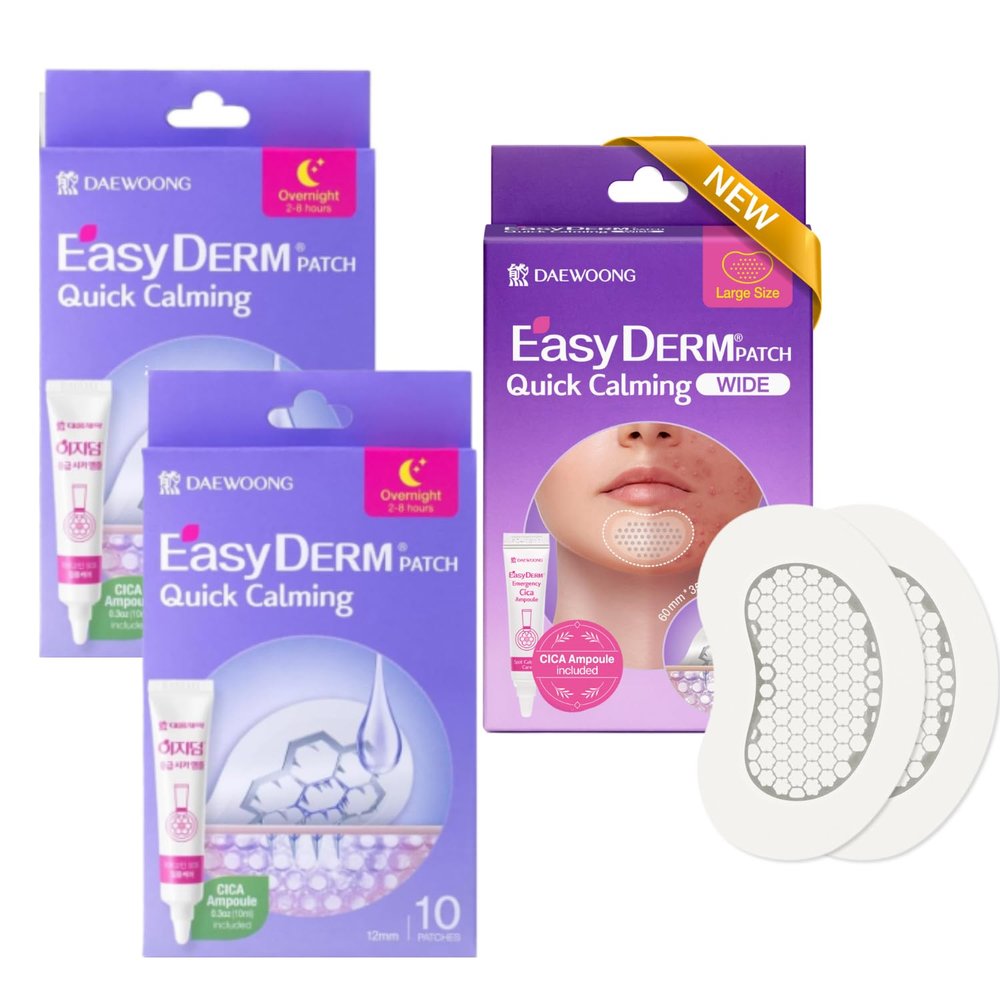 EasyDerm Quick Calming WIDE Patches(2ea) and Magnesium Patches(20 ea)