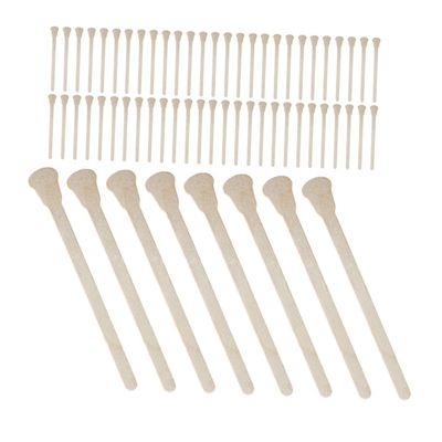 Didiseaon 100pcs Wooden Sticks for Hair Removal Disposable Eyebrow Lip Nose Waxing Applicators Craft Spatulas Smooth Application Travel-friendly