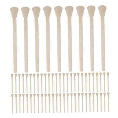 HAPINARY 100pcs Wooden Waxing Sticks for Eyebrow Lip and Nose Hair Removal Disposable Craft Applicators for Sensitive Skin for Home and Travel Use