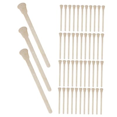 Healvian 100PCS Wooden Hair Waxing Sticks Disposable Craft Applicator Tools for Lip Nose Eyebrow Hair Removal Smooth Application Portable Design for Home Travel Use