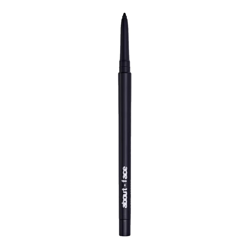 about-face Line Artist Longwear Gel Eyeliner Into The Void  High-Definition, Smudge-Proof, Waterproof, Matte Finish  Built-In Sharpener  Vegan, Cruelty-Free, Clean Beauty  0.012 oz (Matte Black)