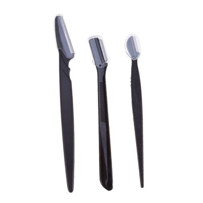 Beavorty 3pcs Sturdy Eyebrow Razor Kit Portable Trimmer Cover Makeup Tool for Ladies Easy to Clean