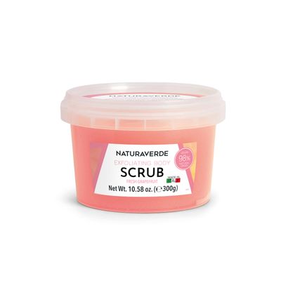 NaturaverdePro Fresh Grapefruit Ingrown Hair & Bumps Exfoliating Body Scrub, Sugar Scrub for Body and Post-Wax Care, Infused with Glycerin & Fruit Oils, Natural Skin Care for All Skin Types - 10.58 oz