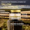 100% Grass Fed Tallow Balm with Colostrum & Emu Oil - Handmade Whipped Beef Tallow for Face and Body, Sensitive Skin Tallow Moisturizer made with True First Colostrum, (Vanilla + Ylang Ylang) view 2