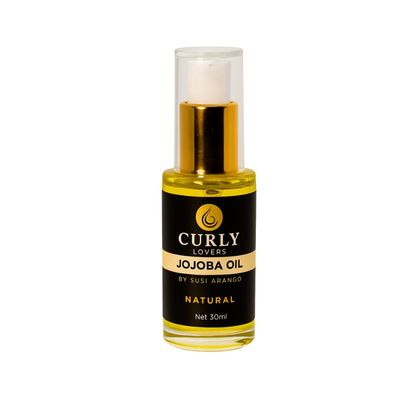 Curly Lovers Natural Jojoba Hair Oil for Curly Hair, Moisturizing and Nourishing Treatment, Anti-Frizz, 1.01 fl oz