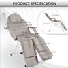 V VDLONSY Tattoo Chair with Stool, Facial Bed with 10X Magnifying Floor Lamp Esthetician Light Facial Chair Adjustable Legs Foldable Spa Bed for Client for Beauty Capacity 330lbs Gray view 2
