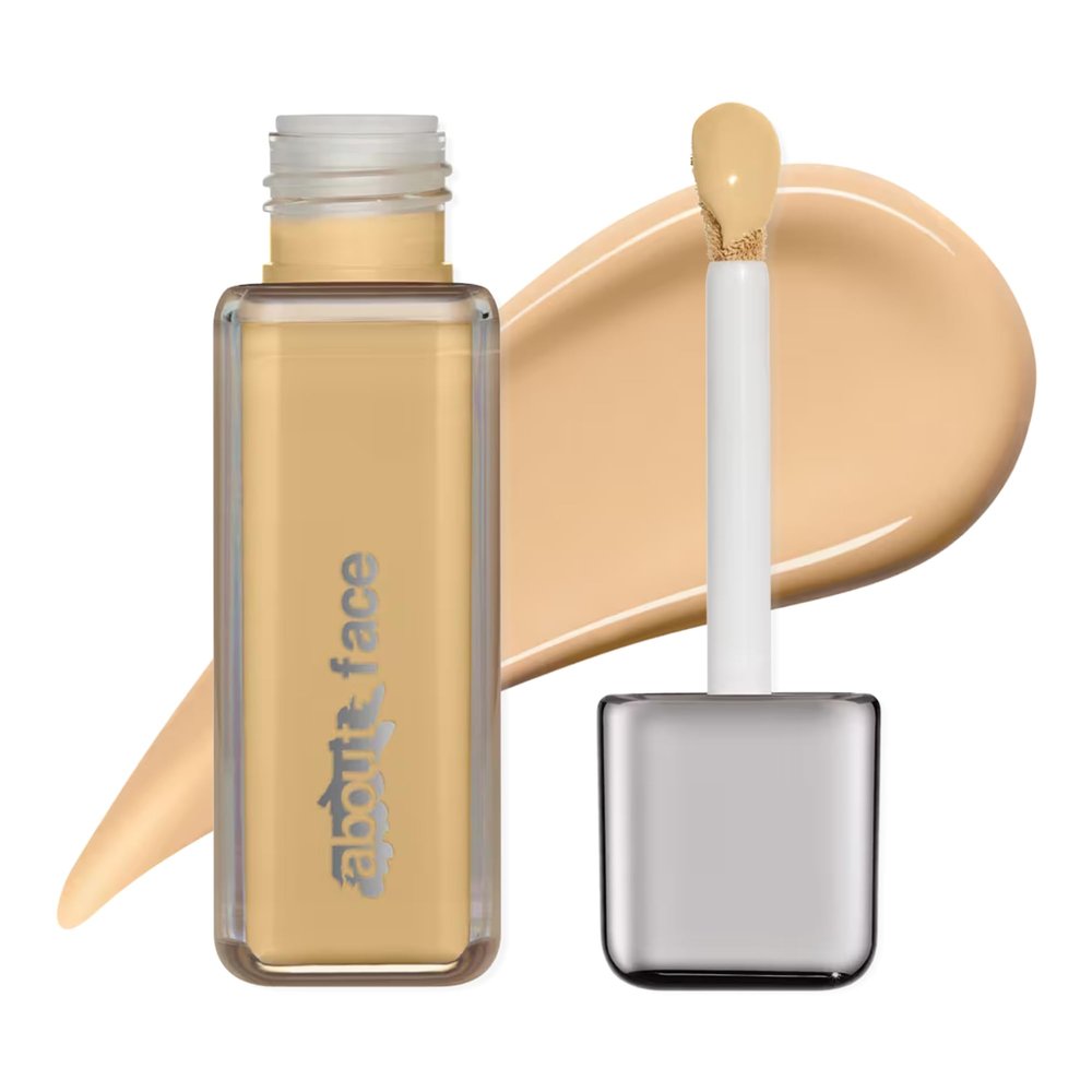 about-face THE PERFORMER Skin-Focused Foundation L2Olive Medium Coverage, Long-Wear, Breathable & Buildable Base Clean, Vegan, Hydrating Formula with Blue Agave & Chlorella 1.08oz