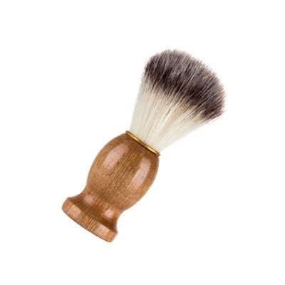 Ipetboom Natural Wooden Beard Brush Nylon Bristles for Men Professional Shaving and Facial Hair Grooming Tool 1 Piece for Beard Care