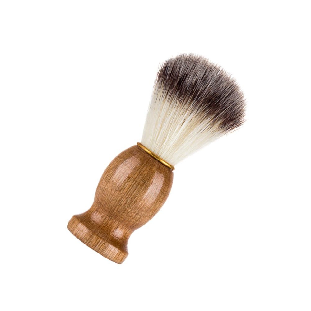 Ipetboom Natural Wooden Beard Brush Nylon Bristles for Men Professional Shaving and Facial Hair Grooming Tool 1 Piece for Beard Care