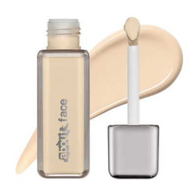 about-face THE PERFORMER Skin-Focused Foundation F2Olive  Medium Coverage, Long-Wear, Breathable & Buildable Base  Clean, Vegan, Hydrating Formula with Blue Agave & Chlorella  1.08oz