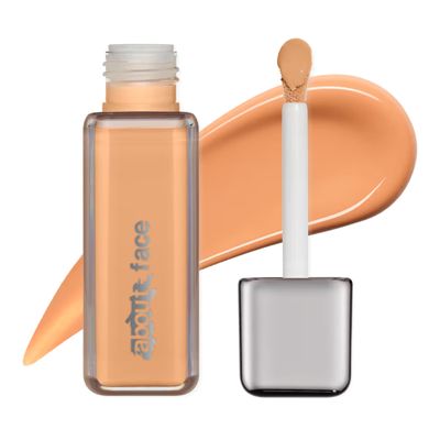 about-face THE PERFORMER Skin-Focused Foundation M1Peach  Medium Coverage, Long-Wear, Breathable & Buildable Base  Clean, Vegan, Hydrating Formula with Blue Agave & Chlorella  1.08oz