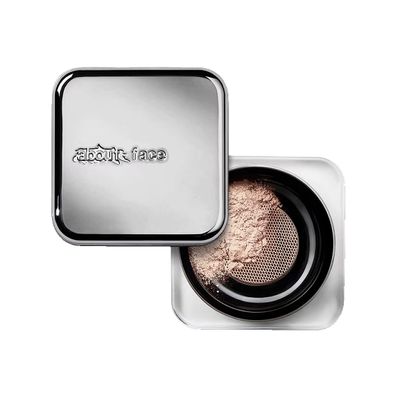 about-face Curtain Call Set & Smooth Loose Powder Bow  Lightweight, Oil-Absorbing Setting Powder with Rice Starch & Corn-Based Talc Alternative  Vegan, Cruelty-Free,  0.35oz (Translucent)