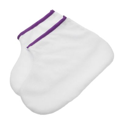 1Pair Paraffin Wax Foot Covers for Wax Therapy Reusable and Elastic Foot Wraps for Moisturizing Treatment for Home and Salon Use Simple Design