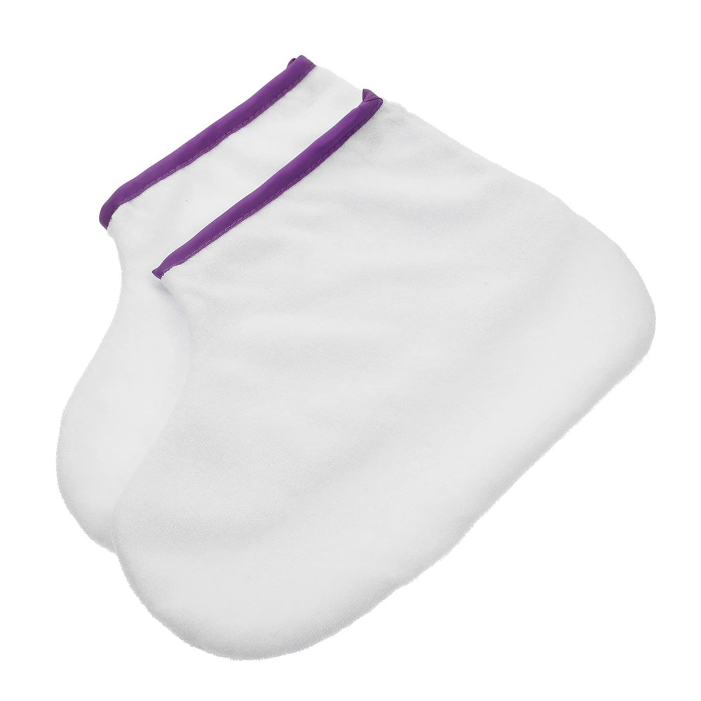1Pair Paraffin Wax Foot Covers for Wax Therapy Reusable and Elastic Foot Wraps for Moisturizing Treatment for Home and Salon Use Simple Design