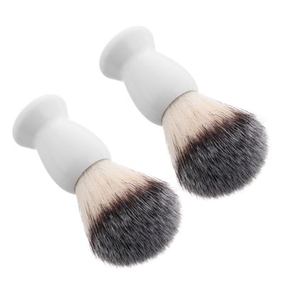 FOMIYES 2pcs Men's Beard Brush Lightweight Grooming Brushes with Comfortable Plastic Handle Portable Cleaning Tool for Mustache and Beard Care