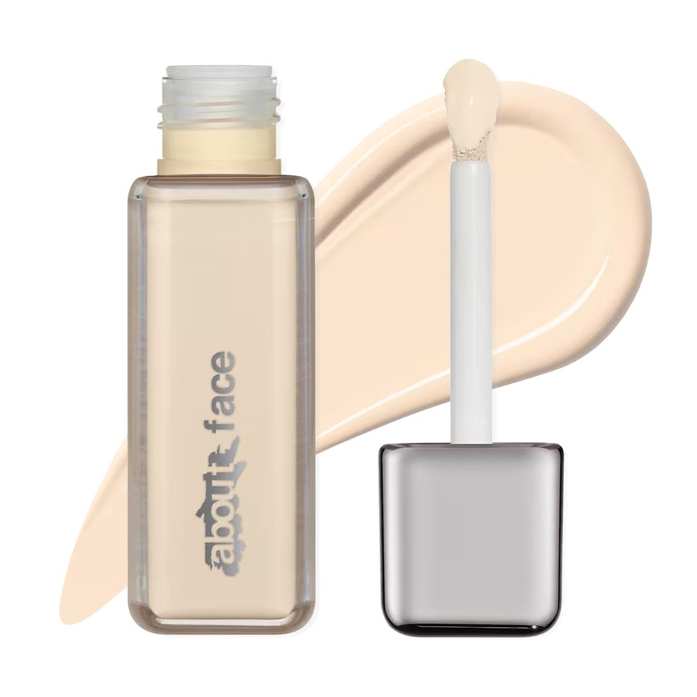 about-face THE PERFORMER Skin-Focused Foundation F1Warm  Medium Coverage, Long-Wear, Breathable & Buildable Base  Clean, Vegan, Hydrating Formula with Blue Agave & Chlorella  1.08oz