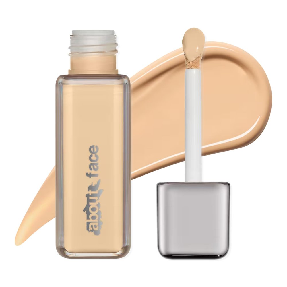 about-face THE PERFORMER Skin-Focused Foundation L2Neutral  Medium Coverage, Long-Wear, Breathable & Buildable Base  Clean, Vegan, Hydrating Formula with Blue Agave & Chlorella  1.08oz