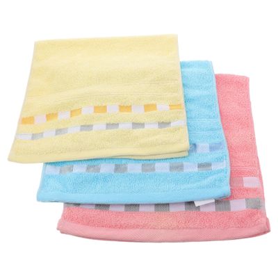 FONDOTIN 3pcs Elegant Cottonjacquard Face Hand Towel Absorbent Spa for Bathroom
