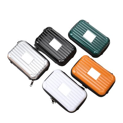 5 Pack Sublimation Blank PC Hard Shell Cosmetic Case with Aluminium Parts for DIY Heat Transfer Print,Carrying Hard Bag, Protective Storage Case Bag for Travel Water Resistant Crash Proof