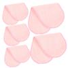 BELLIFFY 5Pcs Portable Face Wash Cloths Soft Coral Fleece Travel Towels for Camping Exfoliating Cleansing Quick Dry Face Towels Pink view 1