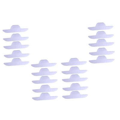 20pcs Self-adhesive Boat Shape Collar Sweat Pads Non-woven