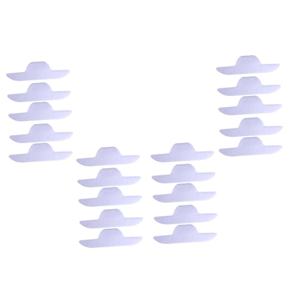 20pcs Self-adhesive Boat Shape Collar Sweat Pads Non-woven
