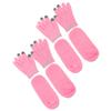 2 Pairs Moisturizing Gel Gloves and Socks Set Touchscreen Winter Hand Warmers for Dry Skin Treatment Spa Hydrating Care Comfort Pink view 1