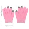 2 Pairs Moisturizing Gel Gloves and Socks Set Touchscreen Winter Hand Warmers for Dry Skin Treatment Spa Hydrating Care Comfort Pink view 2