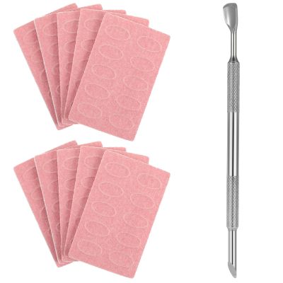 180 Grit Sandpaper, Sheets Dual Ended Nail Cuticle Pusher, Foot Salon Sandpaper, Cuticle File for Keratinized, Refill Nails Pre Polishing Manicure Treatment Tool