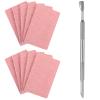180 Grit Sandpaper, Sheets Dual Ended Nail Cuticle Pusher, Foot Salon Sandpaper, Cuticle File for Keratinized, Refill Nails Pre Polishing Manicure Treatment Tool view 1