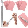 180 Grit Sandpaper, Sheets Dual Ended Nail Cuticle Pusher, Foot Salon Sandpaper, Cuticle File for Keratinized, Refill Nails Pre Polishing Manicure Treatment Tool view 2