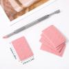 180 Grit Sandpaper, Sheets Dual Ended Nail Cuticle Pusher, Foot Salon Sandpaper, Cuticle File for Keratinized, Refill Nails Pre Polishing Manicure Treatment Tool view 3