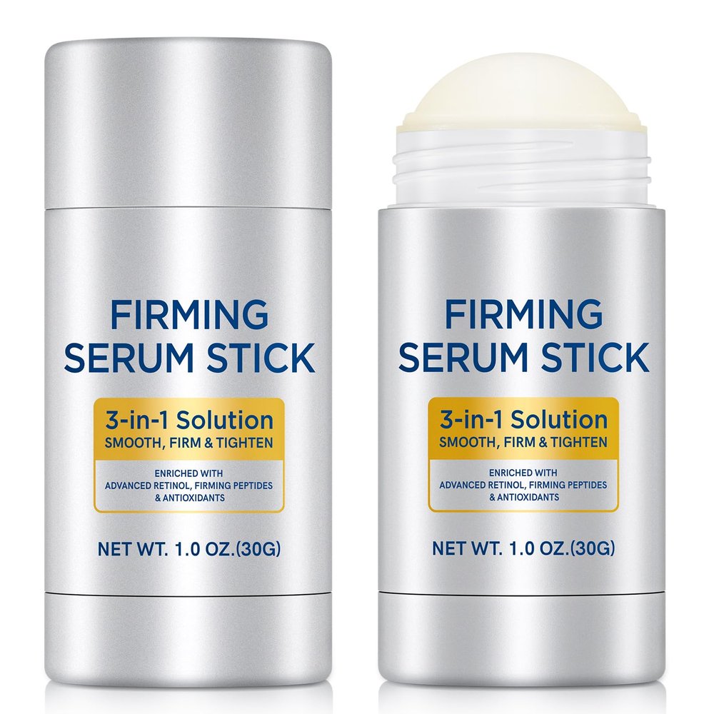 2 Pack Advanced Retinol Firming Serum Stick for Tightening & Firming Wrinkles, Laugh Lines, Neck & Face & Chest, Enchanced Hydrating & Anti-Aging Serum, Hypoallergenic & Safe for All Skin Types, 1 Oz