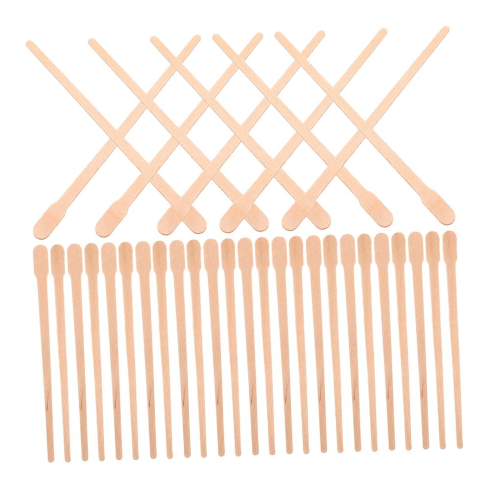 ARTSEWPLY 300 Pcs Nose Applicator Sticks Oval Wooden Waxing Sticks for Precision Eyebrow Shaping and Nose Hair Removal Easy Access Bag for Convenient Storage