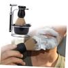 GALPADA Hand Shaver Razor Kit for Men with Heavy Shaving Soap Bowl Durable Brush and Rust Stand present for Dad Boyfriend or Husband Easy Control and Smooth Shaving Experience view 3