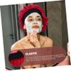 3Pcs Women Wide Brimmed Hair Protector Sleeping Cap Elastic Polyester Bonnet for Curly Hair Makeup and Face Washing view 2