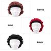 3Pcs Women Wide Brimmed Hair Protector Sleeping Cap Elastic Polyester Bonnet for Curly Hair Makeup and Face Washing view 4