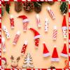 25 Sets Christmas Lip Balm Gifts Bulk with Mini Santa Hats Peppermint Christmas Party Favor for Women Candy Cane Stocking Stuffer Gifts for Guest Cute Xmas Decoration Party Supplies for Employee Staff view 4