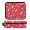 2-in-1 Tools Organizer and Heat Resistant Mat Double-Layer Travel Carrying Case for Straigheners, Curling Iron, Hair Dryer, Lightning Mixed Pattern Red Portable Travel Essentials view 3