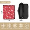 2-in-1 Tools Organizer and Heat Resistant Mat Double-Layer Travel Carrying Case for Straigheners, Curling Iron, Hair Dryer, Lightning Mixed Pattern Red Portable Travel Essentials view 4