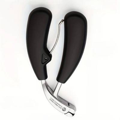 Extra Wide Jaw Curved Spring Nail Clippers for Thick and Hard Nails - Heavy Duty Nail Trimmer with Non-Slip Handle and Rust-Resistant Finish