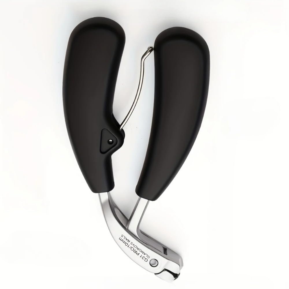 Extra Wide Jaw Curved Spring Nail Clippers for Thick and Hard Nails - Heavy Duty Nail Trimmer with Non-Slip Handle and Rust-Resistant Finish