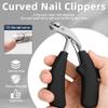 Extra Wide Jaw Curved Spring Nail Clippers for Thick and Hard Nails - Heavy Duty Nail Trimmer with Non-Slip Handle and Rust-Resistant Finish view 2