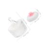 1 Set Body Powder Puff And Container: Glass Container With Handle For Travel And Home Use - Makeup Puff For Dusting Powder view 2