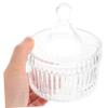 1 Set Body Powder Puff And Container: Glass Container With Handle For Travel And Home Use - Makeup Puff For Dusting Powder view 4