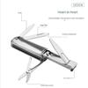 4-in-1 Folding Nail Care Kit - Stainless Steel Multi-Function Nail Clipper and Scissors Set view 3
