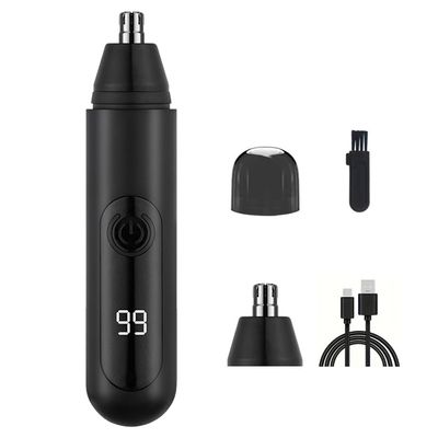 Ear and Nose Hair Trimmer Clipper for Men Women, USB Rechargeable Professional Painless Eyebrow & Facial & Ear & Nose Hair Trimmer, LED Display Dual Edge Blades for Easy Cleansing