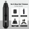 Ear and Nose Hair Trimmer Clipper for Men Women, USB Rechargeable Professional Painless Eyebrow & Facial & Ear & Nose Hair Trimmer, LED Display Dual Edge Blades for Easy Cleansing view 3