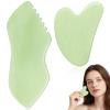 airogym 2PCS Jade Stone Gua Sha Set Face Massager Jade Facial Tools Body Lymphatic Drainage Massager, Guasha Face Sculpting Tool Skin Care Set Gifts for Women Gua Sha Sculpting for Tighten Skin view 1