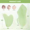 airogym 2PCS Jade Stone Gua Sha Set Face Massager Jade Facial Tools Body Lymphatic Drainage Massager, Guasha Face Sculpting Tool Skin Care Set Gifts for Women Gua Sha Sculpting for Tighten Skin view 2